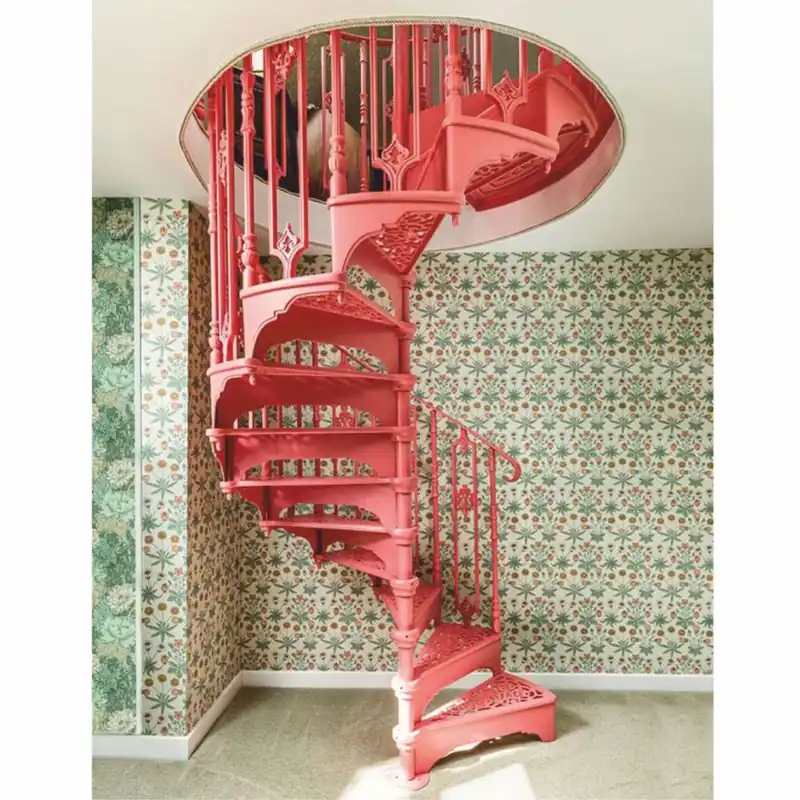 Casa Padrino escalier en colimaçon baroque avec garde-corps côté droit rose H. 240 cm Preis Gesenkt
