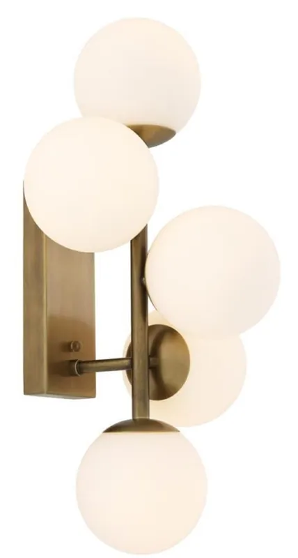 Meistverkauft Casa Padrino lampada da parete di lusso ottone anticato / bianco 27 x 24 x H. 50 cm - Lampada da Parete del Soggiorno