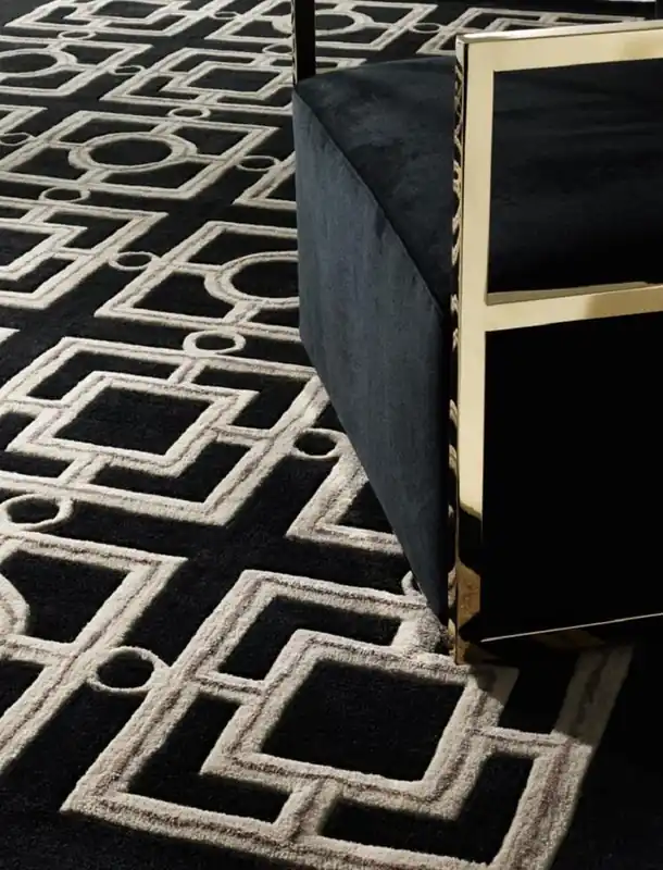 Casa Padrino tappeto hotel di lusso nero / taupe - Varie Misure - Accessori Hotel di Lusso Expressversand