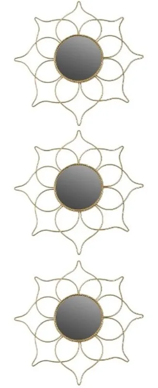 Casa Padrino set di specchio da parete oro Ø 25 cm - Set di 3 Specchi a Parete Top-Angebot