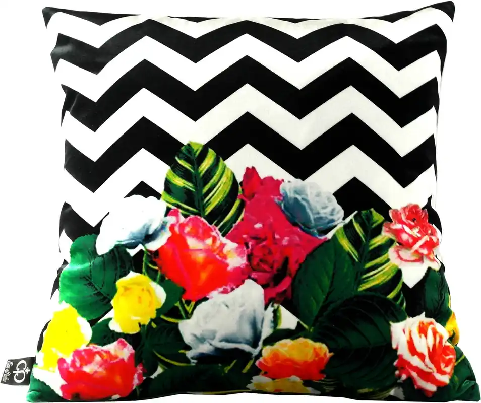 Sonderangebot Cuscino di lusso Casa Padrino Miami Flowers 45 x 45 cm - tessuto di velluto pregiato - cuscino da salotto deco
