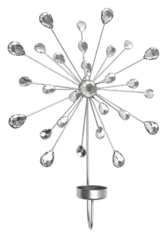 Casa Padrino portacandele da parete design set di 4 argento 24 x 6 x H. 31 cm - Decorazione Murale Decorativa Heißes Angebot