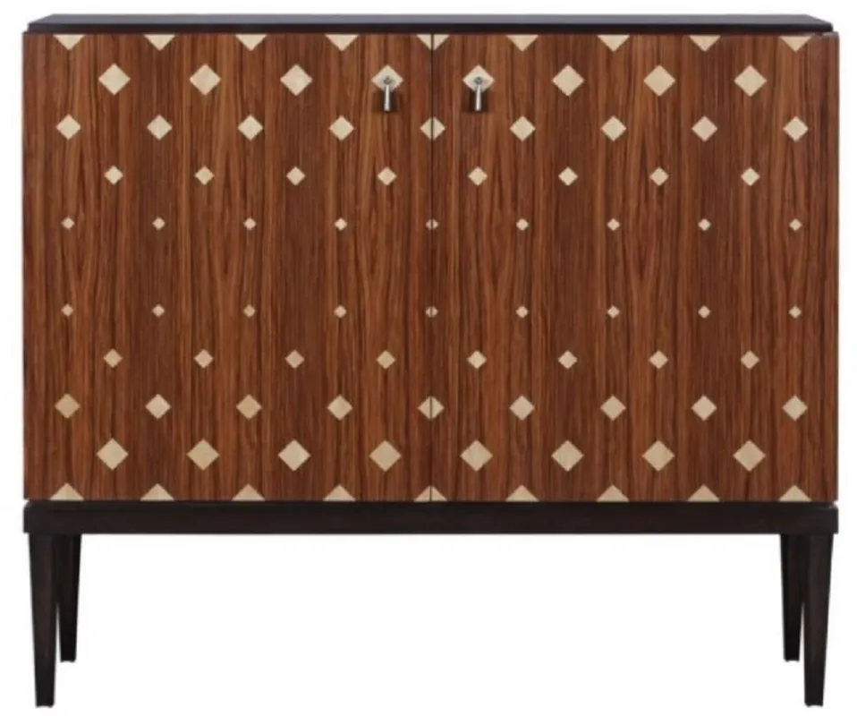 Casa Padrino cabinet soggiorno di lusso con 2 ante marrone / marrone scuro / nero 125 x 42 x H. 107 cm - Mobili Soggiorno di Lusso Neue Ware