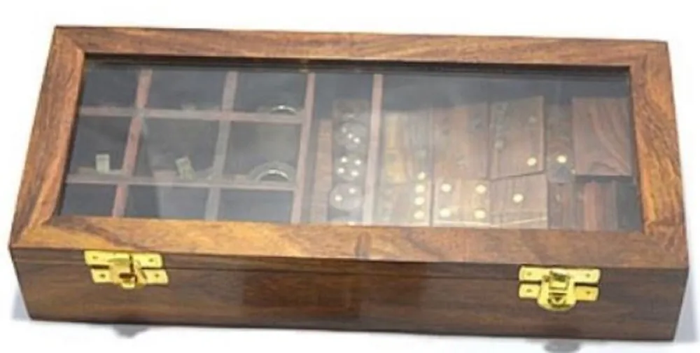 Casa Padrino gioco di puzzle in legno marrone 28 x 13 x H. 5 cm - Puzzle - Gioco di Abilità in Scatola di Legno Meistverkauft