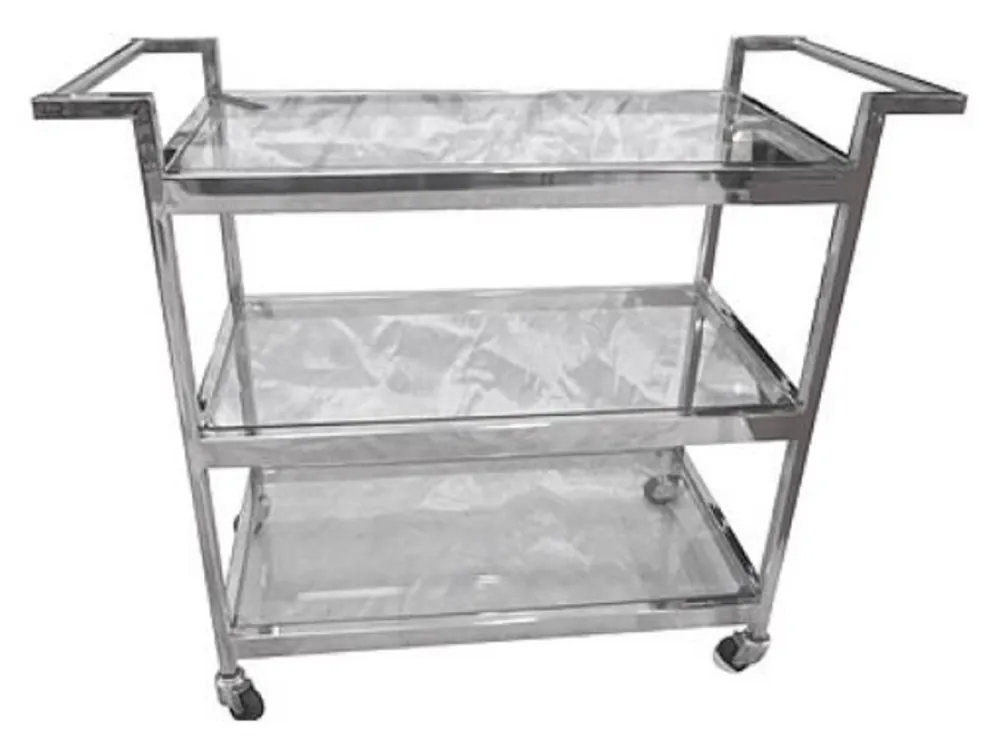 Saisonangebot Casa Padrino carrello da portata di lusso argento 93 x 40 x H. 79 cm - Carrello da Portata Ristorante Gastronomico dell'Hotel