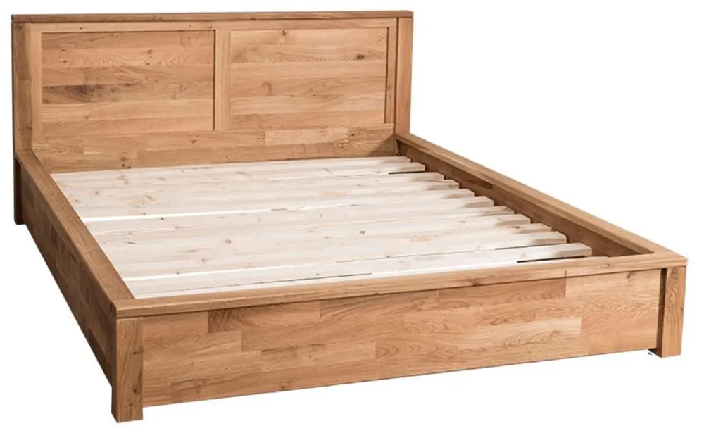 Mega-Angebot Casa Padrino letto in legno di rovere stile country naturale 180 x 200 cm - Arredamento Camera da Letto in Stile Country