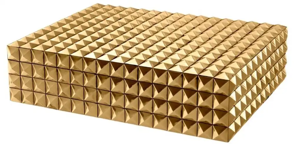 Casa Padrino scrigno di gioielli / scatola di gioielli di lusso con coperchio oro 40 x 30 x H. 10 cm - Accessori di Lusso Neu Im Sortiment