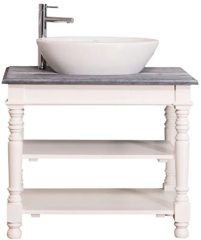 Billig Casa Padrino Mobile Lavabo Stile Country Bianco / Grigio 90 x 54 x H. 74 cm - Mobili da Bagno in Stile Country