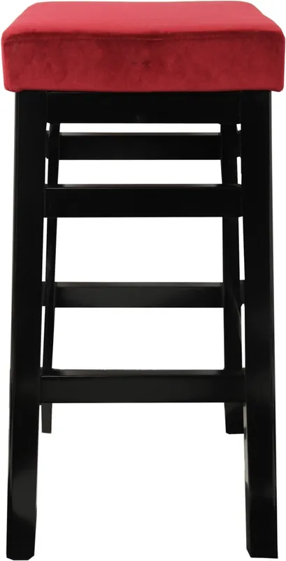 Sgabello da bar di lusso Casa Padrino Bordeaux / Nero - Mobili per alberghi di lusso - Made in France - Mobili per alberghi - Collezione di lusso Sonderaktion