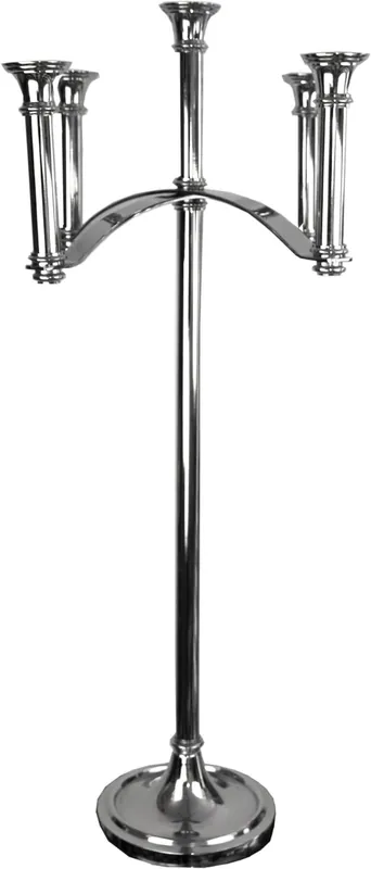 Casa Padrino portacandele di lusso argento 47 x 47 x H. 101,5 cm - Portacandele Art Déco in Alluminio Sofort Bestellen