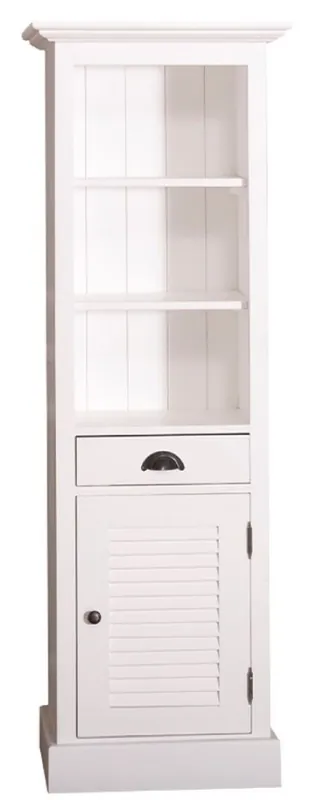 Casa Padrino armadio del bagno stile country con anta e cassetto bianco 54 x 41 x H. 160 cm - Arredo Bagno in Stile Country Preisknaller
