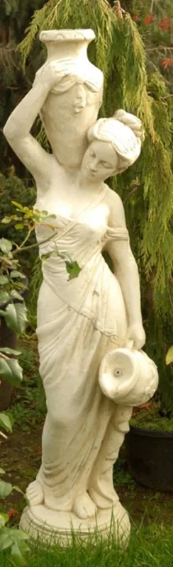 Beliebt Casa Padrino Scultura Gargoyle Art Nouveau Donna con Brocche Sabbia 34 x H. 139 cm - Decorazione del Giardino Barocco e Art Nouveau
