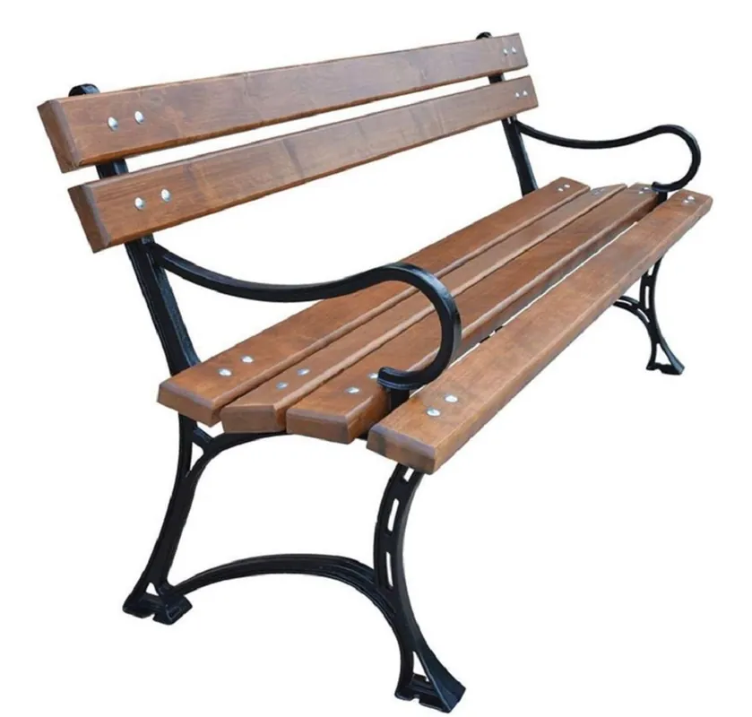Beliebt Casa Padrino Panca da Giardino Art Nouveau Marrone / Nero 150 x 40 x H. 75 cm - Panca con Braccioli - Mobili da Giardino