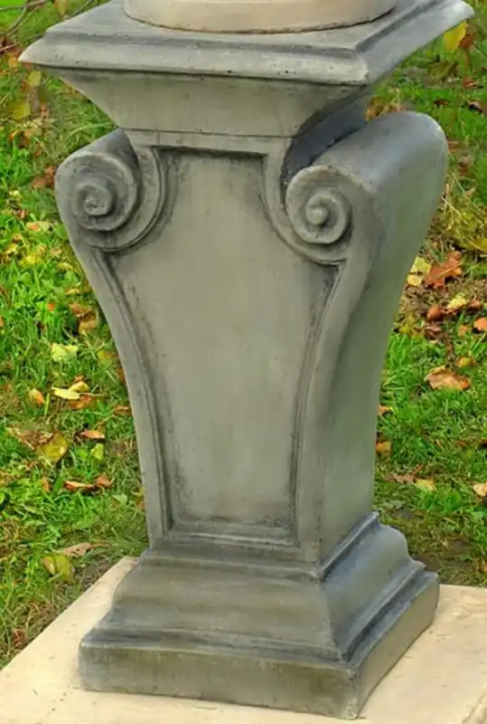 Casa Padrino Decorazione da Giardino Pilastro Barocco Grigio 42 x 42 x H. 80 cm - Magnifico Pilastro da Giardino in Stile Barocco Letzte Chance