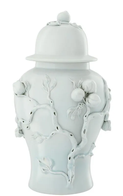 Direktkauf Casa Padrino vaso in porcellana di lusso con coperchio menta leggero Ø 30 x H. 47 cm - Hotel & Restaurant Accessori Decorativi