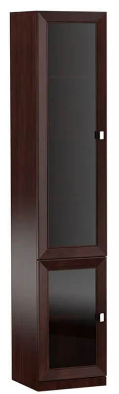 Casa Padrino Armadio del Soggiorno di Lusso con 2 Ante in Vetro Marrone Scuro / Argento 45,4 x 44,2 x H. 225,6 cm - Qualità di Lusso Preiswert