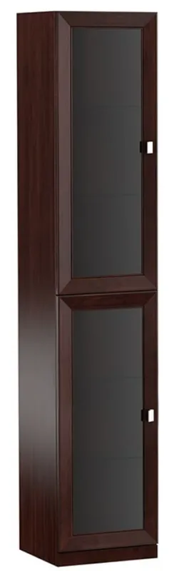 Casa Padrino armadio del soggiorno di lusso con 2 porte in vetro marrone scuro / argento 45,4 x 44,2 x H. 225,6 cm - Collezione di Lusso Markenprodukt