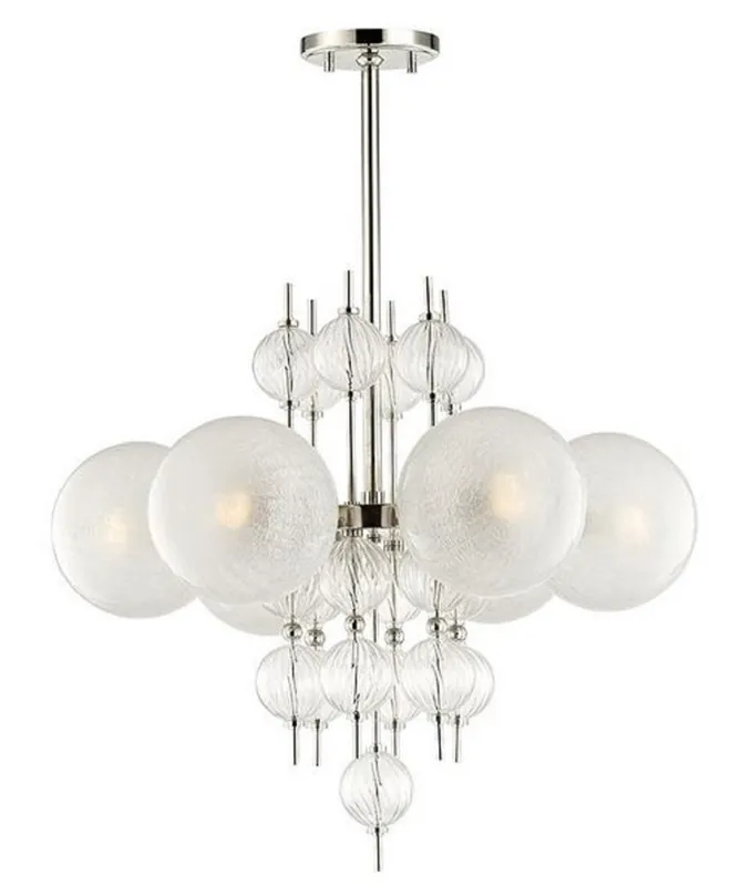 Direkt Vom Hersteller Casa Padrino Lampadario di Lusso Argento Ø 69,2 x H. 63,5 cm - Qualità di Lusso