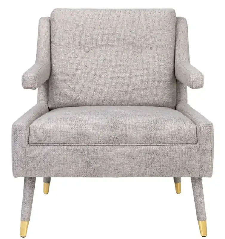 Super-Preis Casa Padrino poltrona di lusso grigio / oro 76 x 88 x H. 89 cm - Poltrona da Soggiorno Stile Neoclassico - Mobili di Design per il Soggiorno