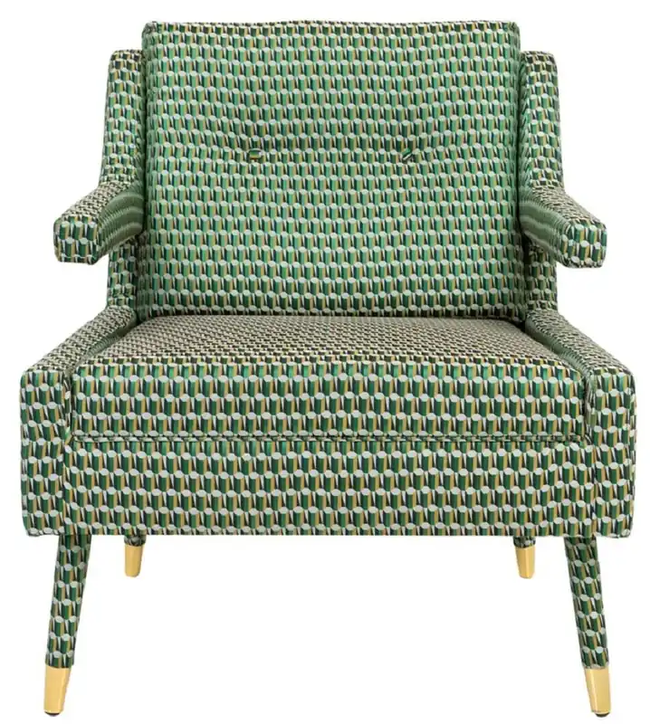 Nur Für Kurze Zeit Casa Padrino poltrona di lusso verde / oro 76 x 88 x H. 89 cm - Poltrona da Soggiorno Stile Neoclassico - Mobili di Design per il Soggiorno