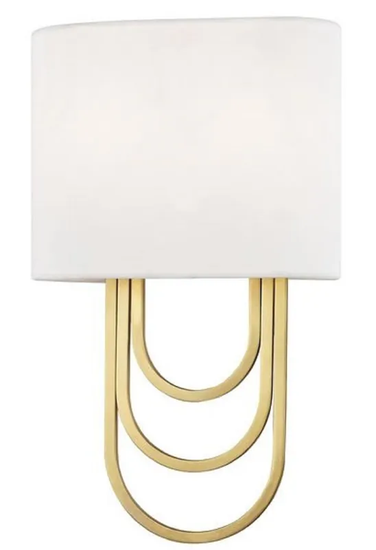 Direkt Vom Hersteller Casa Padrino lampada da parete di lusso ottone antico / bianco 20,3 x 9,5 x H. 34,3 cm - Lampada da Parete di Design con Paralume