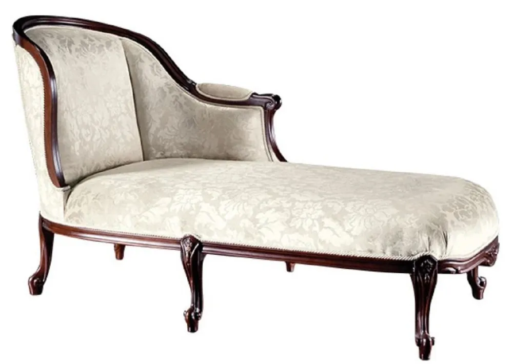 Casa Padrino chaise longue barocco de lujo oro / marrone scuro 166 x 78 x H. 90 cm - Mobili Barocchi Sofort Bestellen