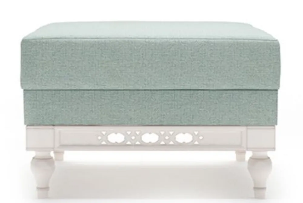 Casa Padrino Sgabello Art Nouveau di Lusso Verde Menta / Bianco 62 x 62 x H. 47 cm - Qualità di Lusso Neuheit