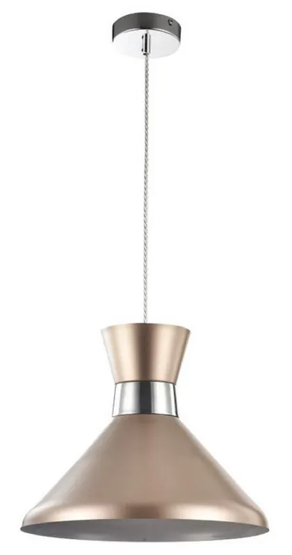 Highlight Casa Padrino Lampada a Sospensione Champagne / Argento Ø 33,5 cm - Lampada Regolabile in Altezza