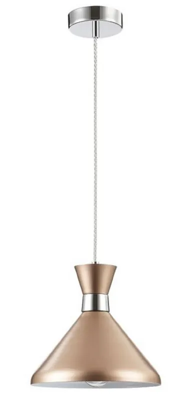 Casa Padrino Lampada a Sospensione Champagne / Argento Ø 22,5 cm - Lampada Regolabile in Altezza Garantierte Lieferung