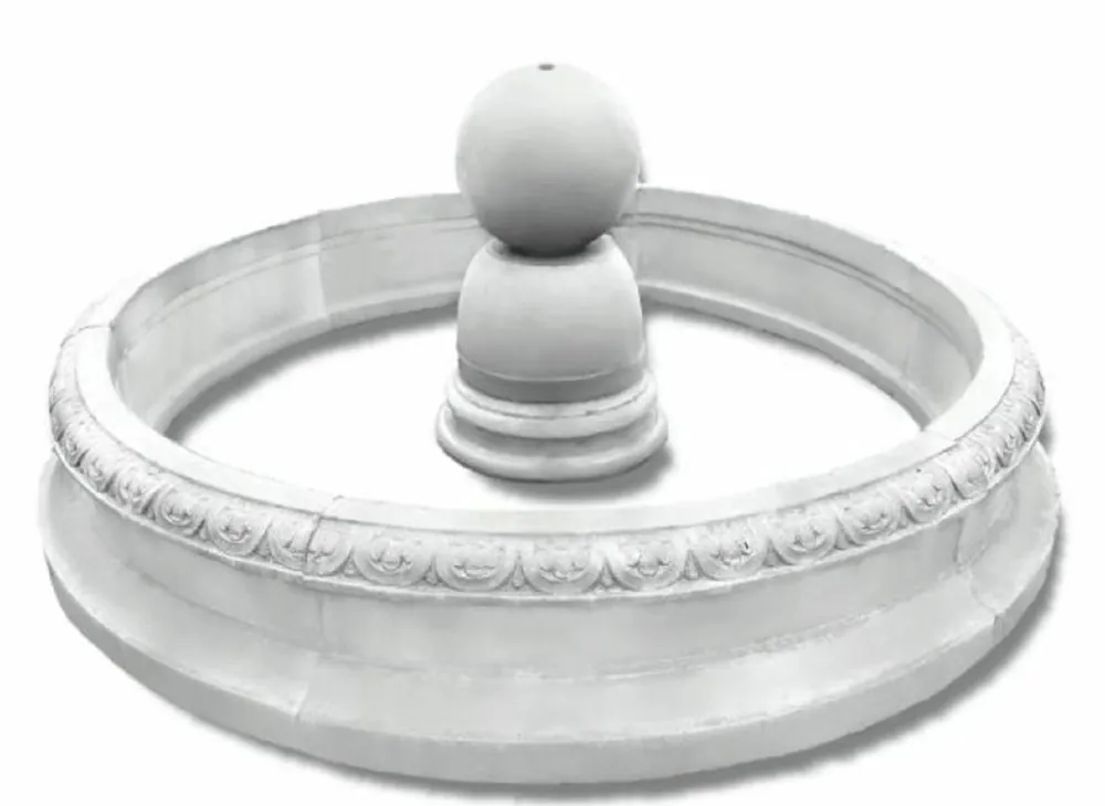 Versand Am Gleichen Tag Casa Padrino Fontana Barocco Bianco Ø 240 x H. 90 cm - Fontana da Giardino Rotonda in Stile Barocco