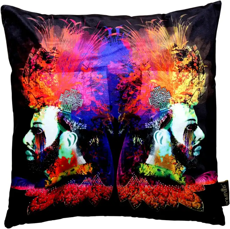 Harald Glööckler Designer Cushion Pompöös di Casa Padrino 2 Faces with Rhinestones - Collezione d'arte - Knallerangebot