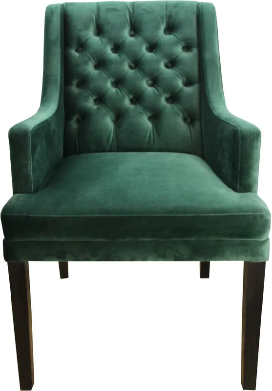 Preiswert Sedia da pranzo design Casa Padrino con braccioli verde / nero - Interni dell'hotel - legno di faggio - design Chesterfield