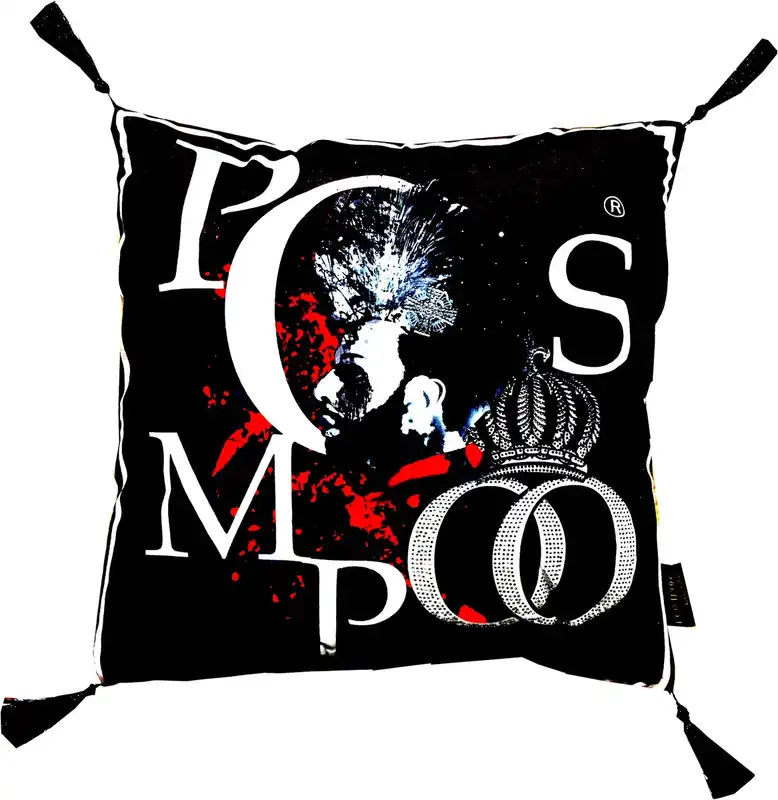 Harald Glööckler Designer Cuscino Pompöös di Casa Padrino Nero / Bianco con strass - Collezione d'arte - Direktkauf