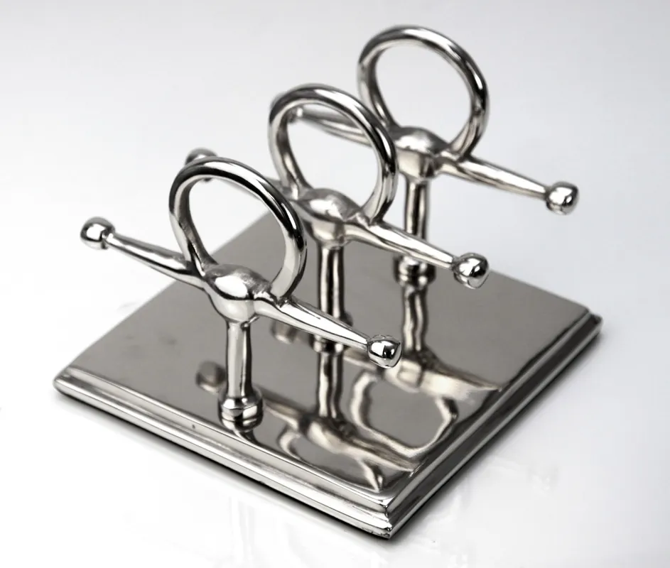 Portacarte di lusso Casa Padrino in ottone nichelato 17,5 x 17,5 x H 13 cm a cavalletto - Porta biglietti da lettera - Eleganti accessori da ufficio Neue Kollektion