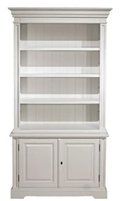 Casa Padrino armadio per libri stile country bianco 118 x 53 x H. 223 cm - Mobile Soggiorno con 2 Porte - Mobili in Stile Country Meistverkauft