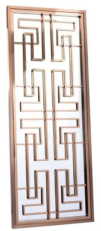 Casa Padrino specchio da parete di lusso in acciaio inossidabile oro rosa 85 x 6 x H. 220 cm - Specchio di Design - Specchio per Guardaroba - Specchio per Soggiorno Sichere Zahlung