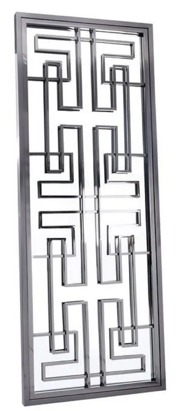Casa Padrino specchio da parete di lusso in acciaio inossidabile argento 85 x 6 x H. 220 cm - Specchio di Design - Specchio per Guardaroba - Specchio per Soggiorno Saisonangebot