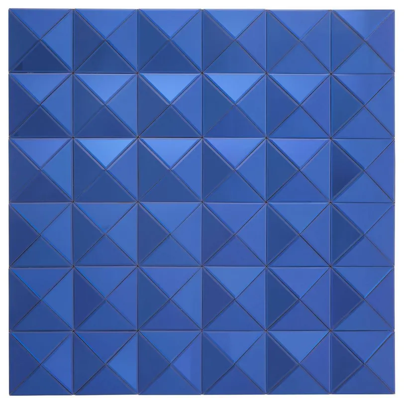 Jetzt Bestellen Casa Padrino specchio di design blu 110 x 4 x H. 110 cm - Specchio da Parete di Lusso - Mobili di Design