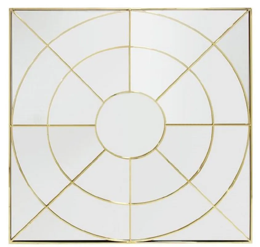 Casa Padrino specchio da parete di lusso oro 102 x H. 102 cm - Specchio in Acciaio Inossidabile - Mobili di Lusso Meistverkauft