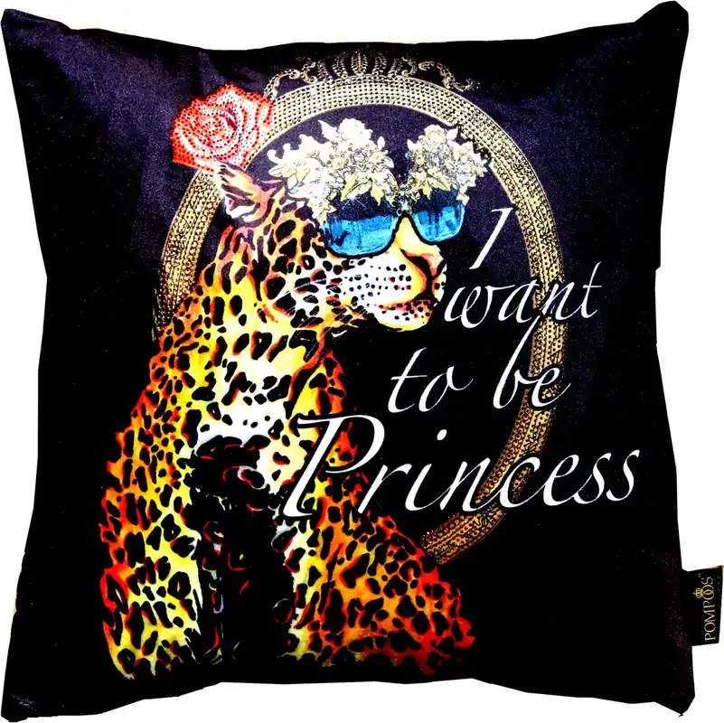 Harald Glööckler Cuscino di design Pompöös di Casa Padrino con strass "I Want to be Princess" - Collezione d'arte - Preis Gesenkt