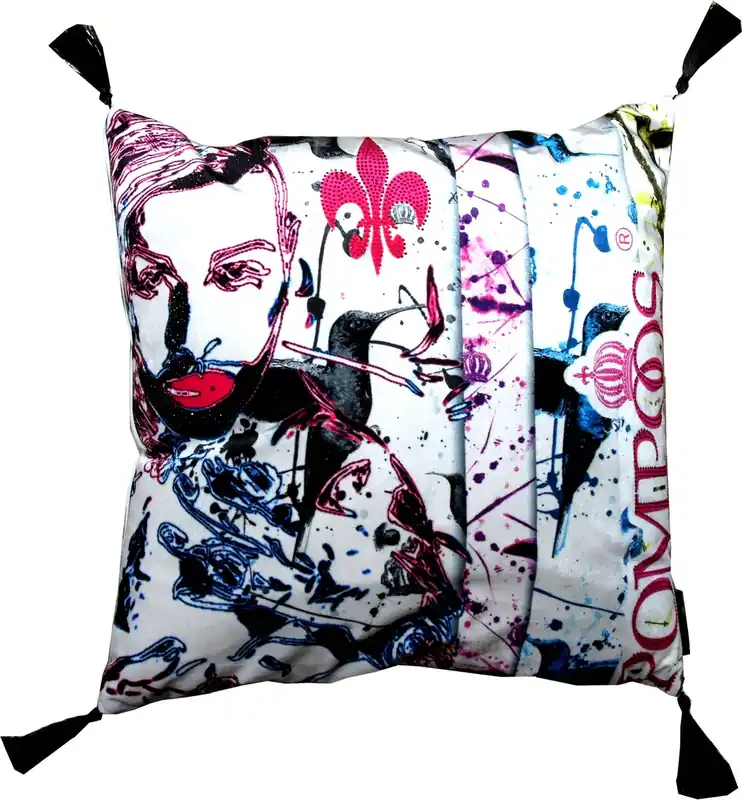 Saisonangebot Harald Glööckler Cuscino di design Pompöös di Casa Padrino con strass Bianco - Rosa
