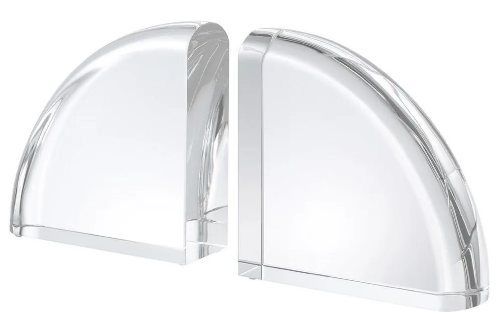 Casa Padrino set di reggilibri di lusso in vetro cristallo 22 x 7,5 x H. 22,5 cm - Accessori Decorativi di Lusso Super-Preis