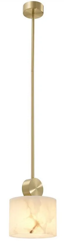 Top-Preis Casa Padrino lampada a sospensione di lusso ottone / alabastro Ø 20 x H. 24 cm - Elegante Lampada a Sospensione con Paralume Rotondo in Alabastro
