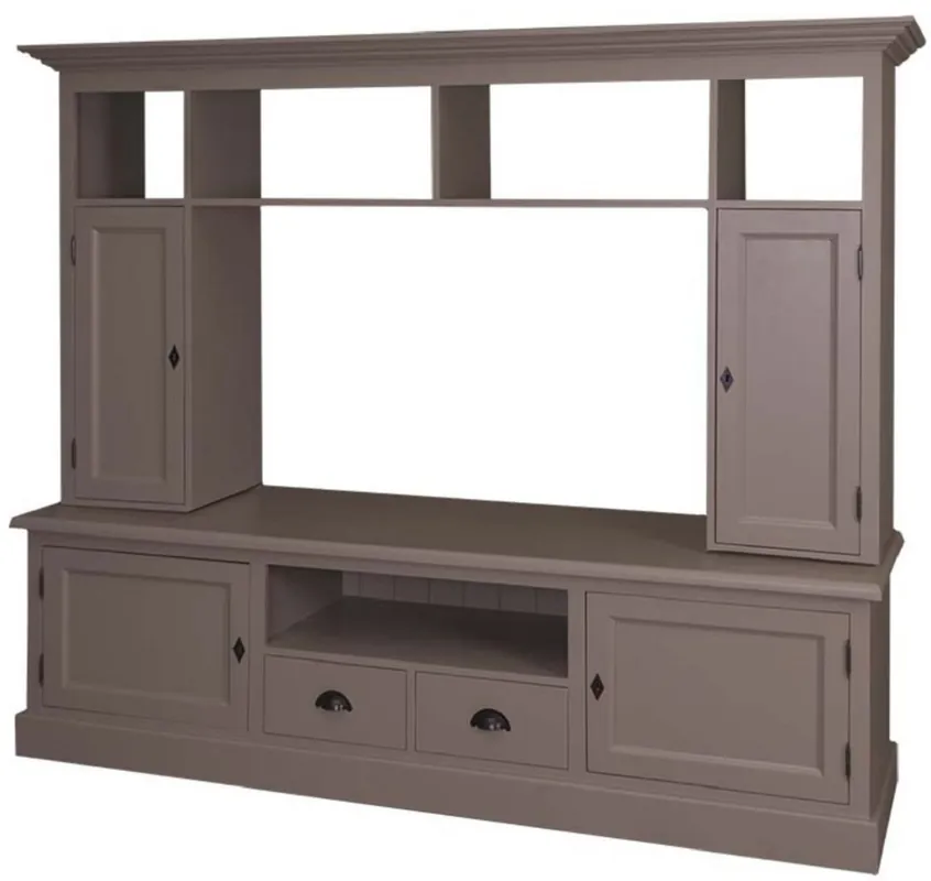 Casa Padrino armadio TV per soggiorno in stile country oliva 207 x 46 x H. 166 cm - Armadio TV in Legno Massello - Armadio per Soggiorno - Mobili per Soggiorno in Stile Country Sofort Bestellen