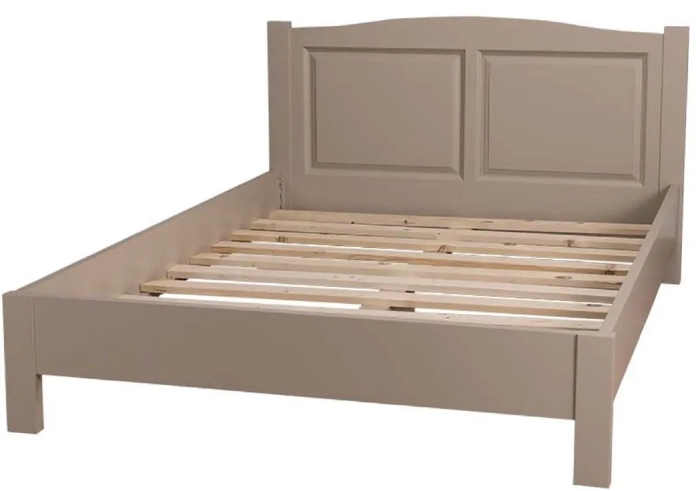 Casa Padrino letto in stile country taupe 160 x 200 cm - Letto Matrimoniale in Legno Massello - Mobili per Camera da Letto in Stile Country Super-Preis