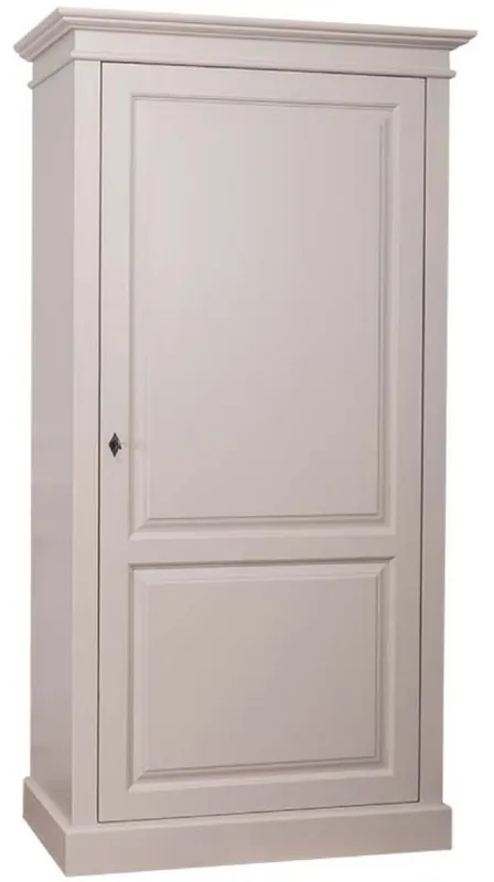 Wochenendangebot Casa Padrino guardaroba stile country grigio 100 x 67 x A. 200 cm - Gabinetto Camera da Letto in Legno Massello con Porta - Mobili Camera da Letto in Stile Country