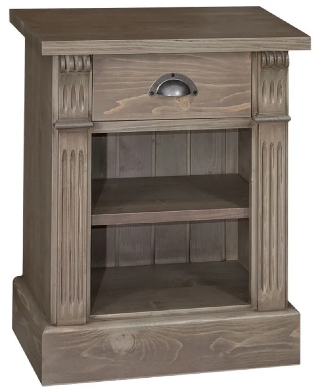 Neu Im Sortiment Casa Padrino comodino in stile country con cassetto e ripiano marrone 49 x 33 x H. 60 cm - Comò Notturno in Legno Massello - Armadio Notte - Mobili per Camera da Letto in Stile Country