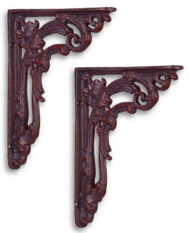 Casa Padrino Set di Appendiabiti da Parete Art Nouveau Marrone Rossastro Antico 14,7 x H. 19,4 cm - Accessori Decorativi per Pareti Barocco e Art Nouveau Sonderangebot