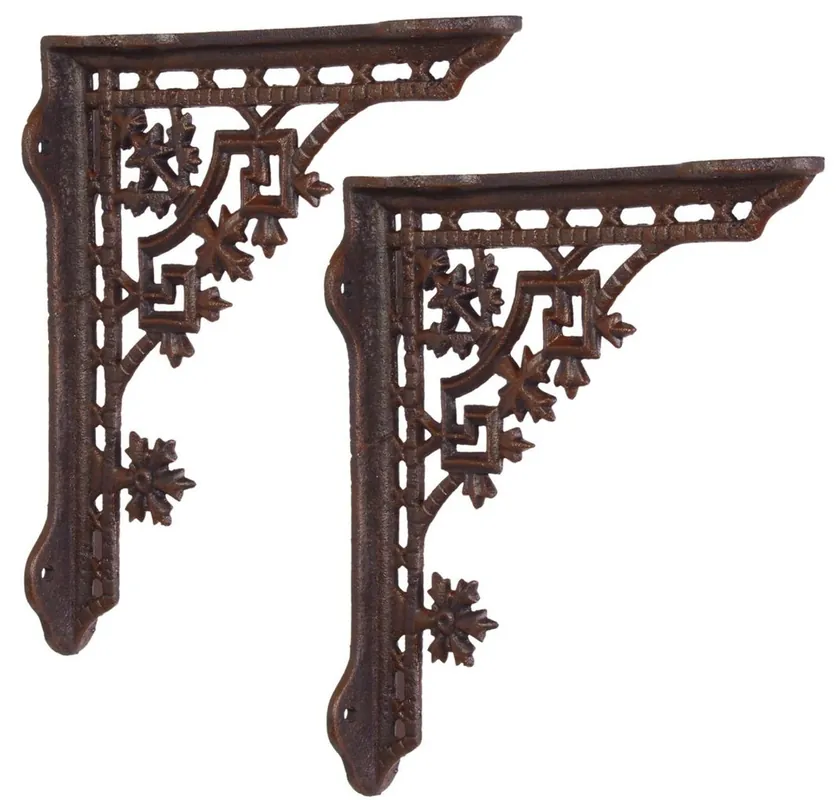 Casa Padrino Set di Appendiabiti da Parete Art Nouveau in Ghisa Marrone H. 26,5 cm - Decorazioni Murali Barocco e Art Nouveau Heißes Angebot
