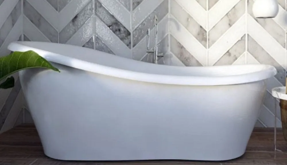 Casa Padrino Vasca da Bagno Art Nouveau di Lusso Bianco 170 x 80 x H. 70,5 cm - Vasca da Bagno Antica Retrò Indipendente - Mobili da Bagno Expressversand